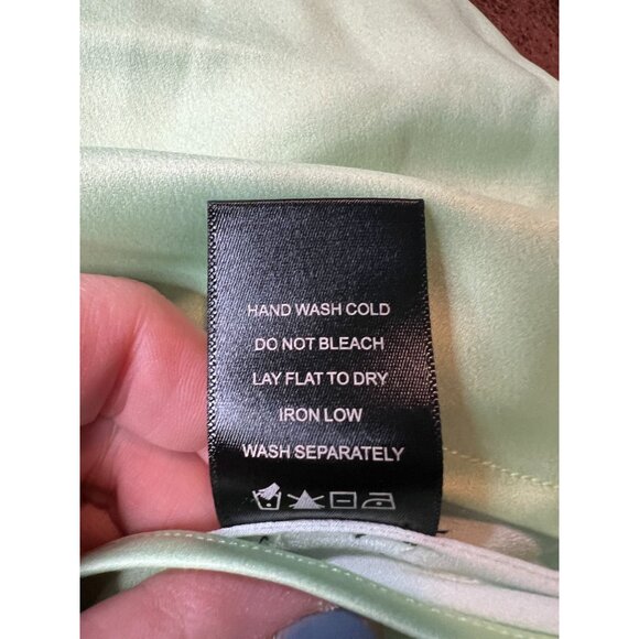 Rare Michael Costello X Revolve XXS Porter Dress Mint Ombre Cowl Neck Maxi Dress - Picture 5 of 12